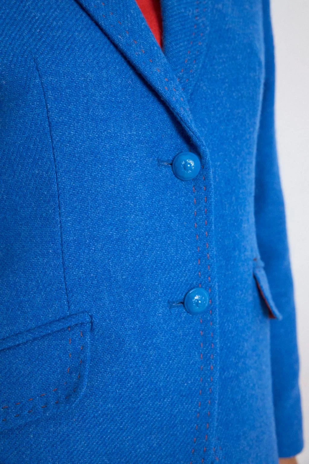 Blazer de Senhora em Lã Virgem Azul