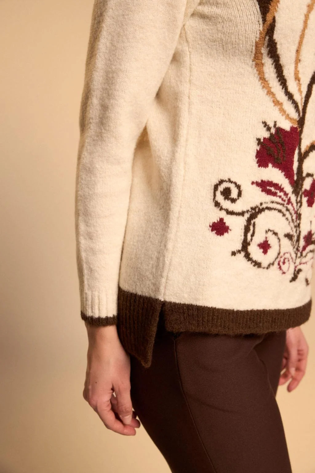 Camisola de Malha com Estampado Floral