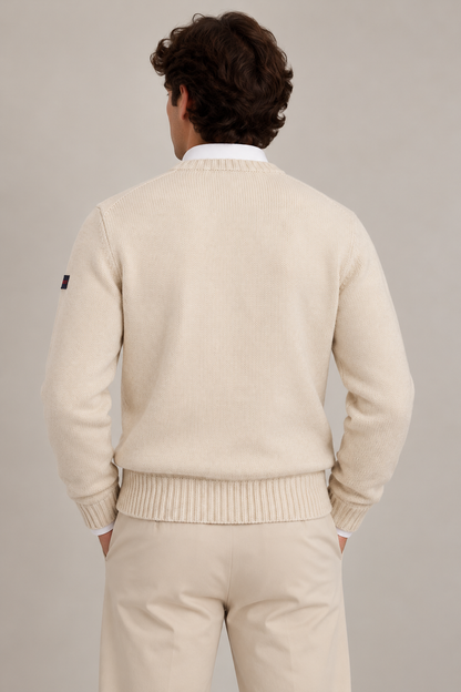 Camisola de Homem em Lã com Malha em Relevo