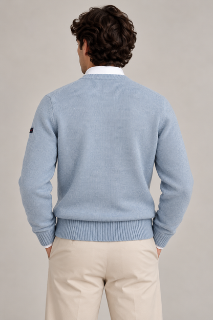 Camisola de Homem em Lã com Malha em Relevo