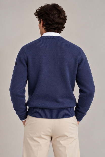 Camisola de Homem em Lã com Malha em Relevo
